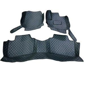 Honda City 7D Diamond Floor Mats Black With Black Stitch 2021-2022