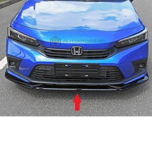 Honda Civic Mugen Style / V1 Style Front Bumper Splitter Glossy Black 2022-2023