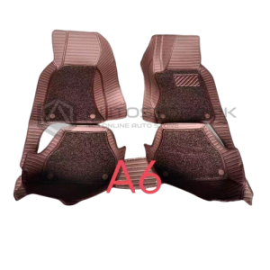 Audi A6 9D Floor Mats Horizontal Stitch Coffee With Coffee Grass 2014-2018