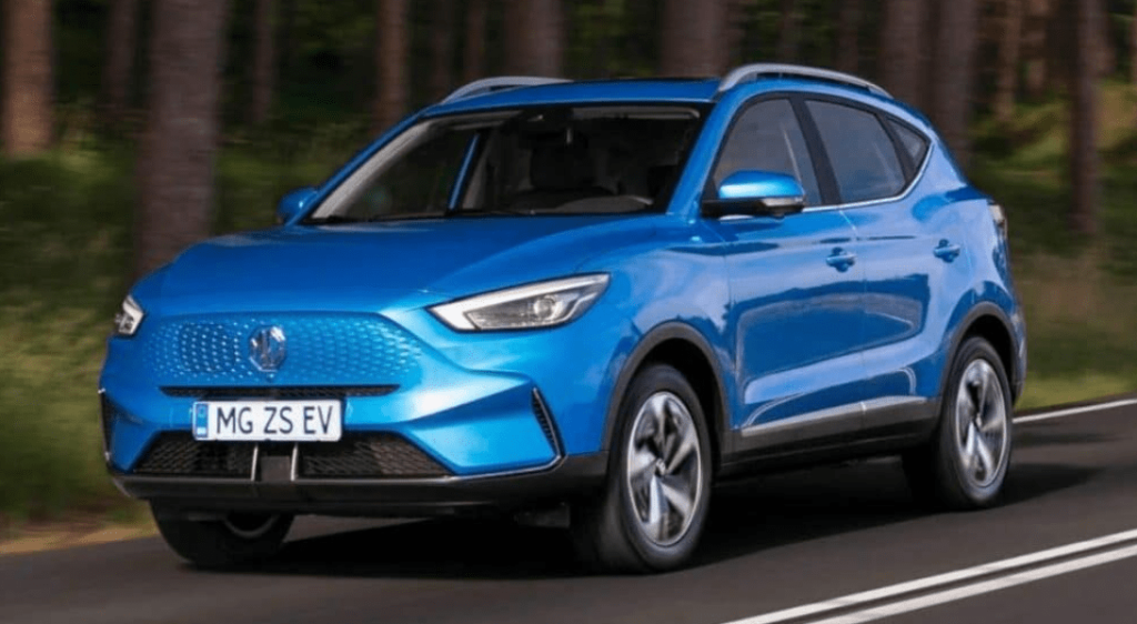 mg zs ev suv blue