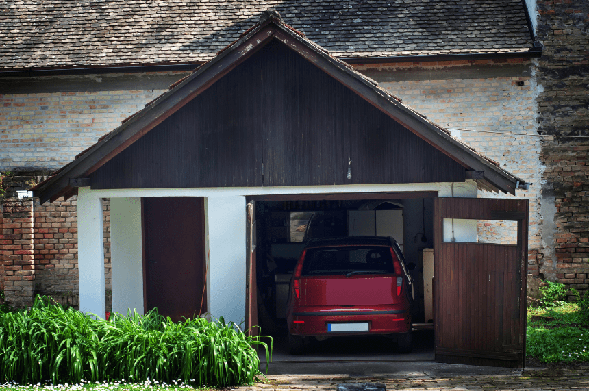 parking car in garage