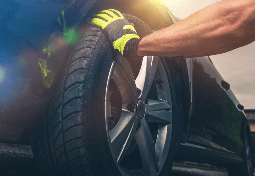 rotating car tires