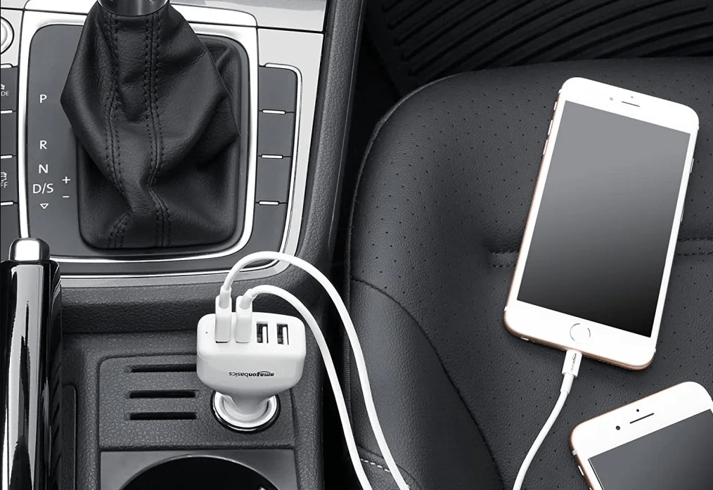 car mobile charger iphone white
