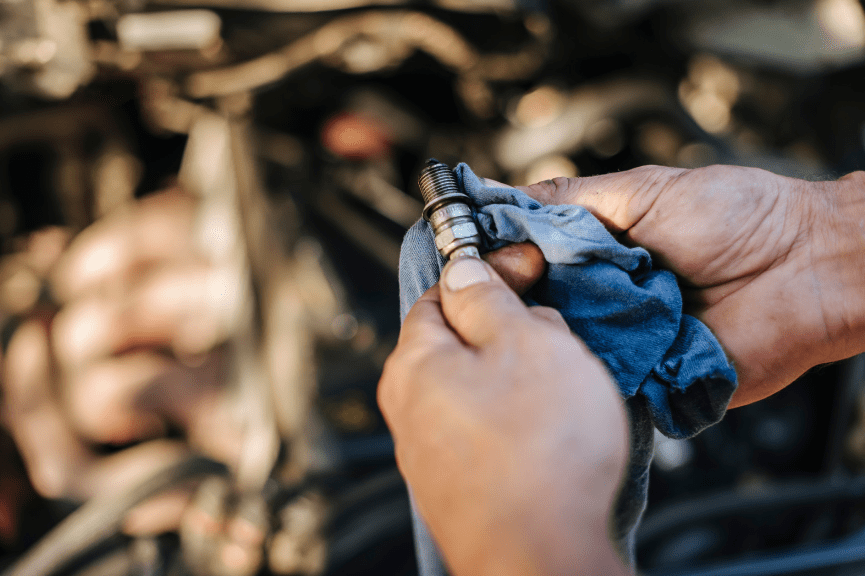 checking car spark plugs maintenance