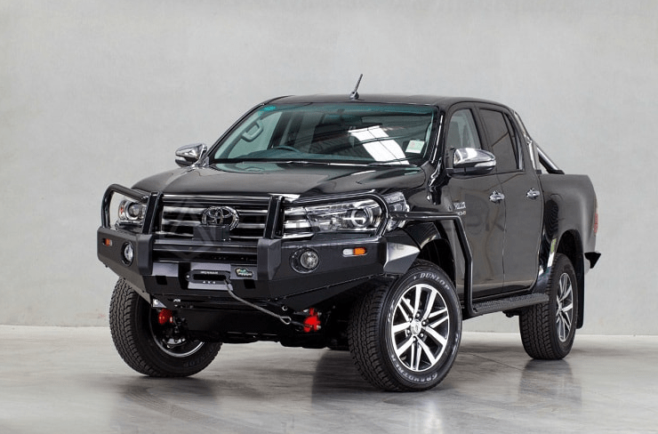 hilux revo armored bumper black iron