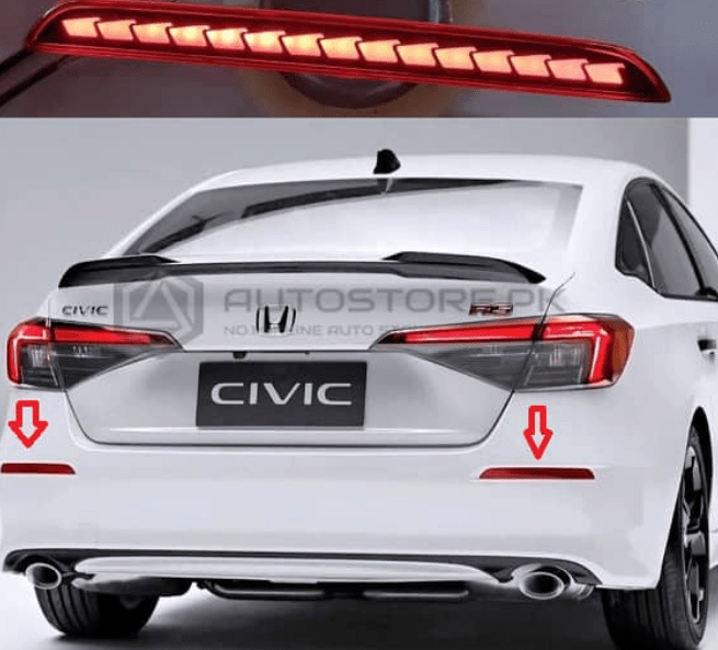 civic Rear Bumper Reflector Red V2