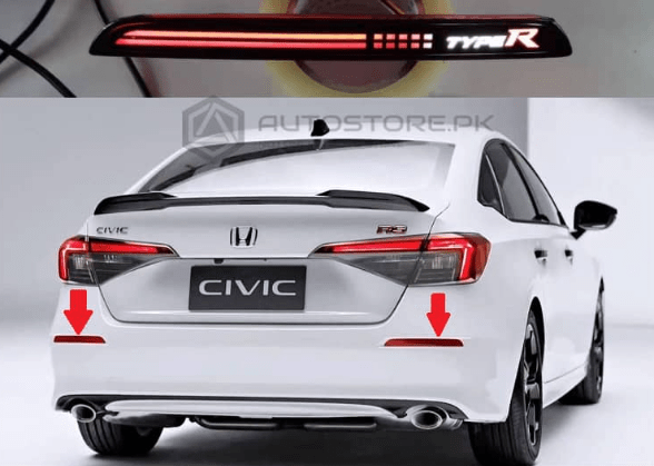 civic Rear Bumper Reflector Type R Smoke