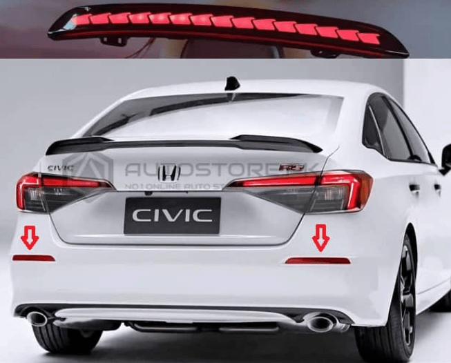 civic Rear Bumper Reflector Smoke V2