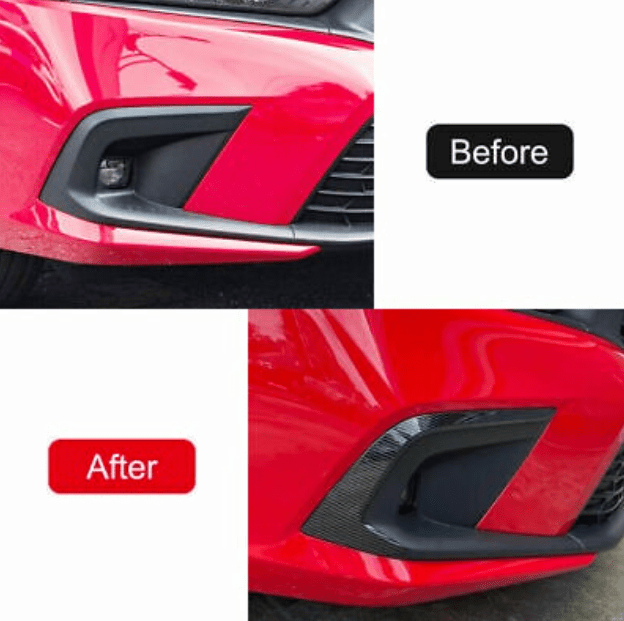 civic Carbon Fiber Fog Lamp Trim modification