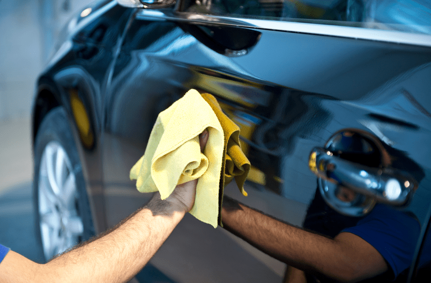 microfiber towels to clean car wraps