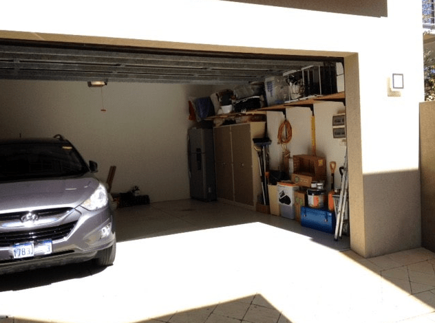 parked car in garage