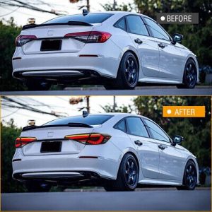Honda Civic Snake Style Tail Lamps Smoke 2022-2023