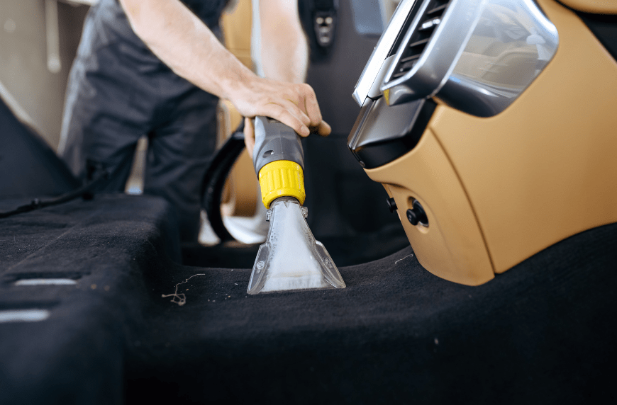car vacuuming detailing