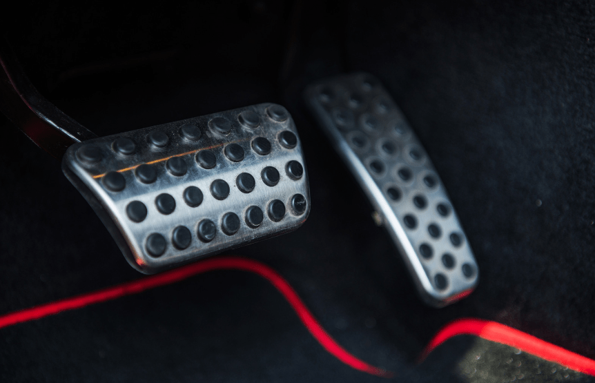 racing pedals car interior