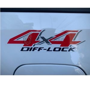 4x4 Graphics Vinyl Decal Car Styling Trunk Decor Black & Red Sticker