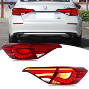 Honda Civic Snake Style Tail Lamps Red 2022-2023
