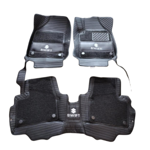 Suzuki Swift 9D Floor Mats Horizontal Stitch Black With Black Grass 2022-2023