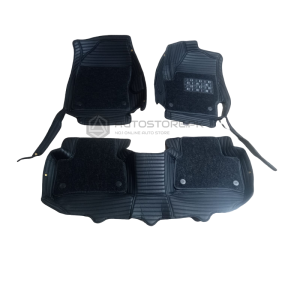 Toyota Cross 9D Floor Mats Horizontal Stitch Black With Black Grass 2021-2022