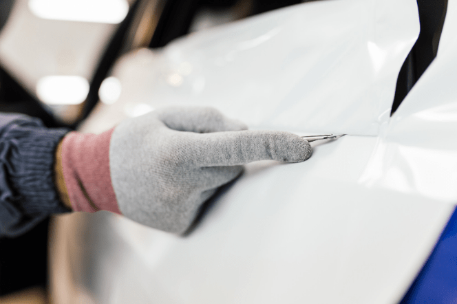 white car wrap
