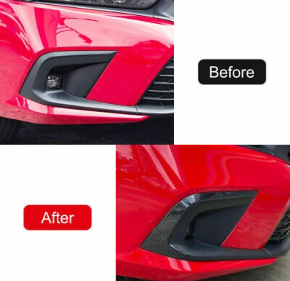 civic 22-23 fog lamps trim carbonfiber