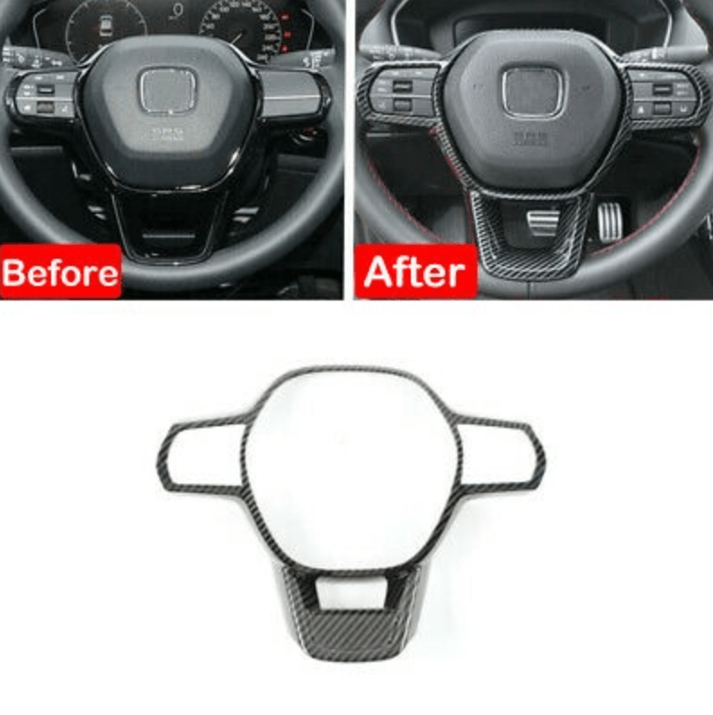 civic 22-23 steering trim carbon fiber