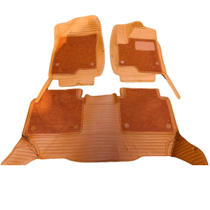 Haval Jolion 9D Floor Mats Horizontal Stitch Brown With Brown Grass 2021-2023