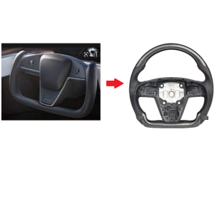 Carbon Fiber Steering For Tesla Model X 2021+