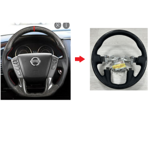 Wood Leather Steering V2 For Nissan Y62 2019-2022
