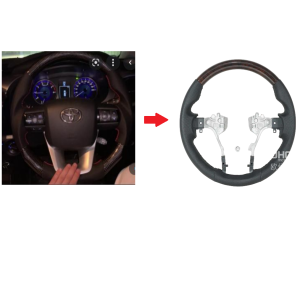 Wood Leather Steering For Toyota Revo 2015-2020