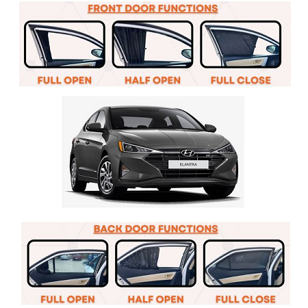 Hyundai Elantra Sun Shade Railing Curtain