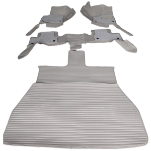 Toyota Land Cruiser FJ300 9D Floor Mats Horizontal Stitch Beige With Beige Grass 2022-2023