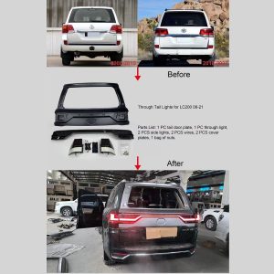 Toyota Land Cruiser FJ200 | LX570 LX600 Style Tail Lamps with Trunk 2010-2016