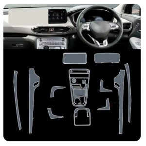 Hyundai Santa Fe Interior Premium Paint Film TPU Sheets 2019-2023