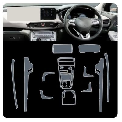 Hyundai Santa Fe Interior Premium Paint Film TPU Sheets 2019-2023