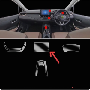 Toyota Corolla Cross Interior Premium Paint Film TPU Sheets 2021-2023
