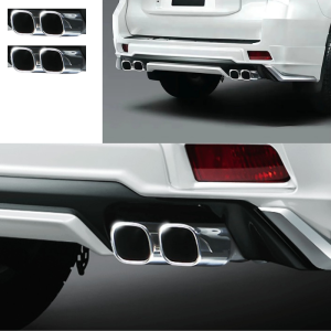 Toyota Prado FJ150 Exhaust Fake Chrome Tips Modellista Body Kit 2017-2024