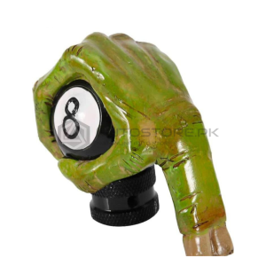 Green Skeleton Skull Hand Snooker 8 Ball Style Car Gear Knob