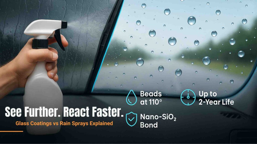 Hydrophobic glass coatings vs Sprays