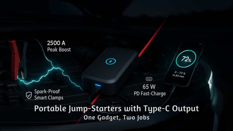 Portable Jump-Starters with Type-C Output: One Gadget, Two Jobs