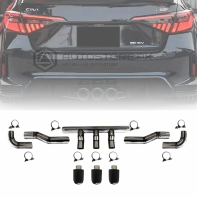 Honda Civic 11th Gen Type-R Style Carbon Fiber Rear Middle Exhaust 2022–2025