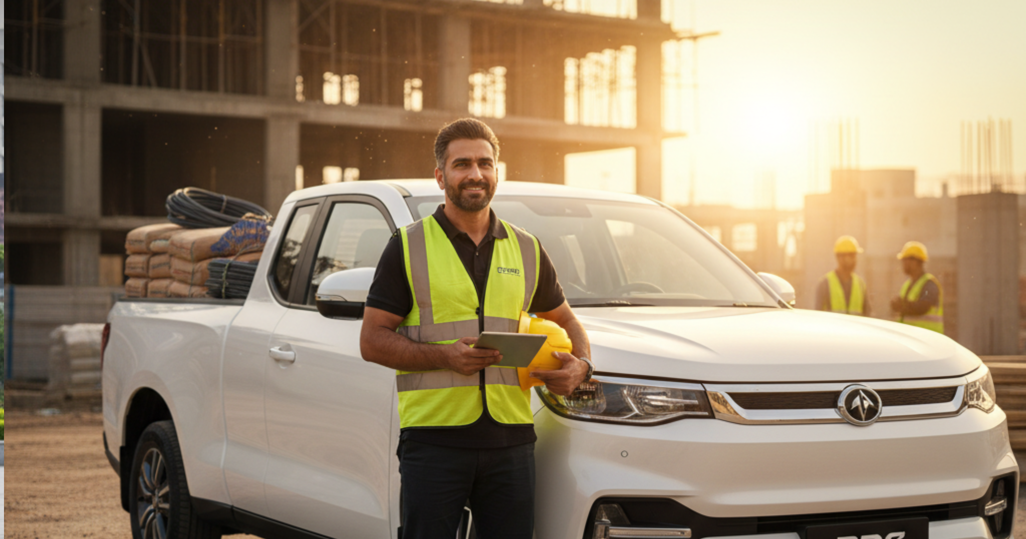 A blog banner image showcasing BYD RD6 2026 electric pickup truck.