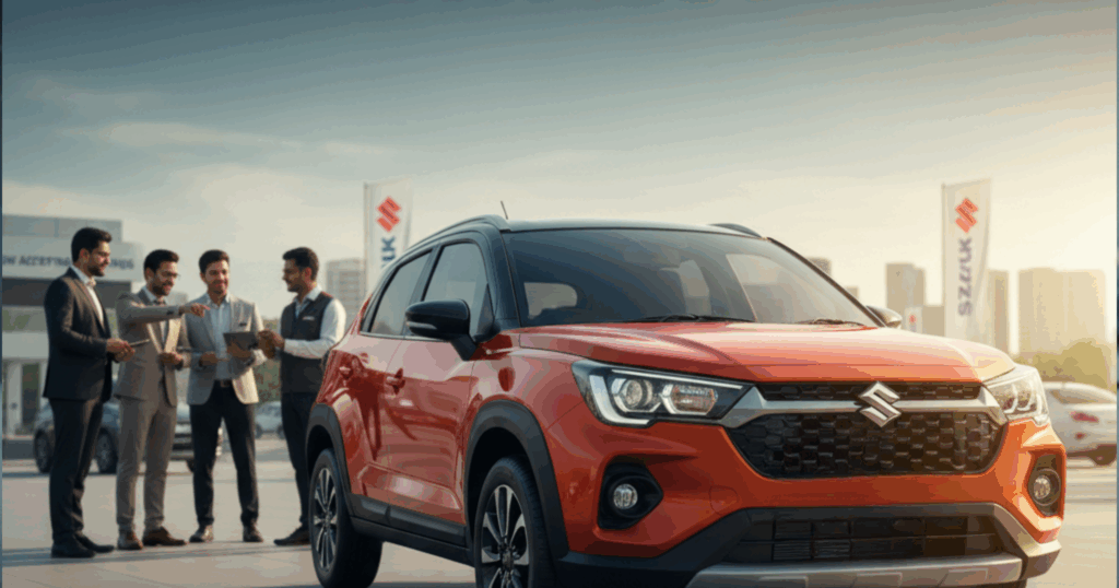 A blog banner image showcasing the Suzuki Fronx car.
