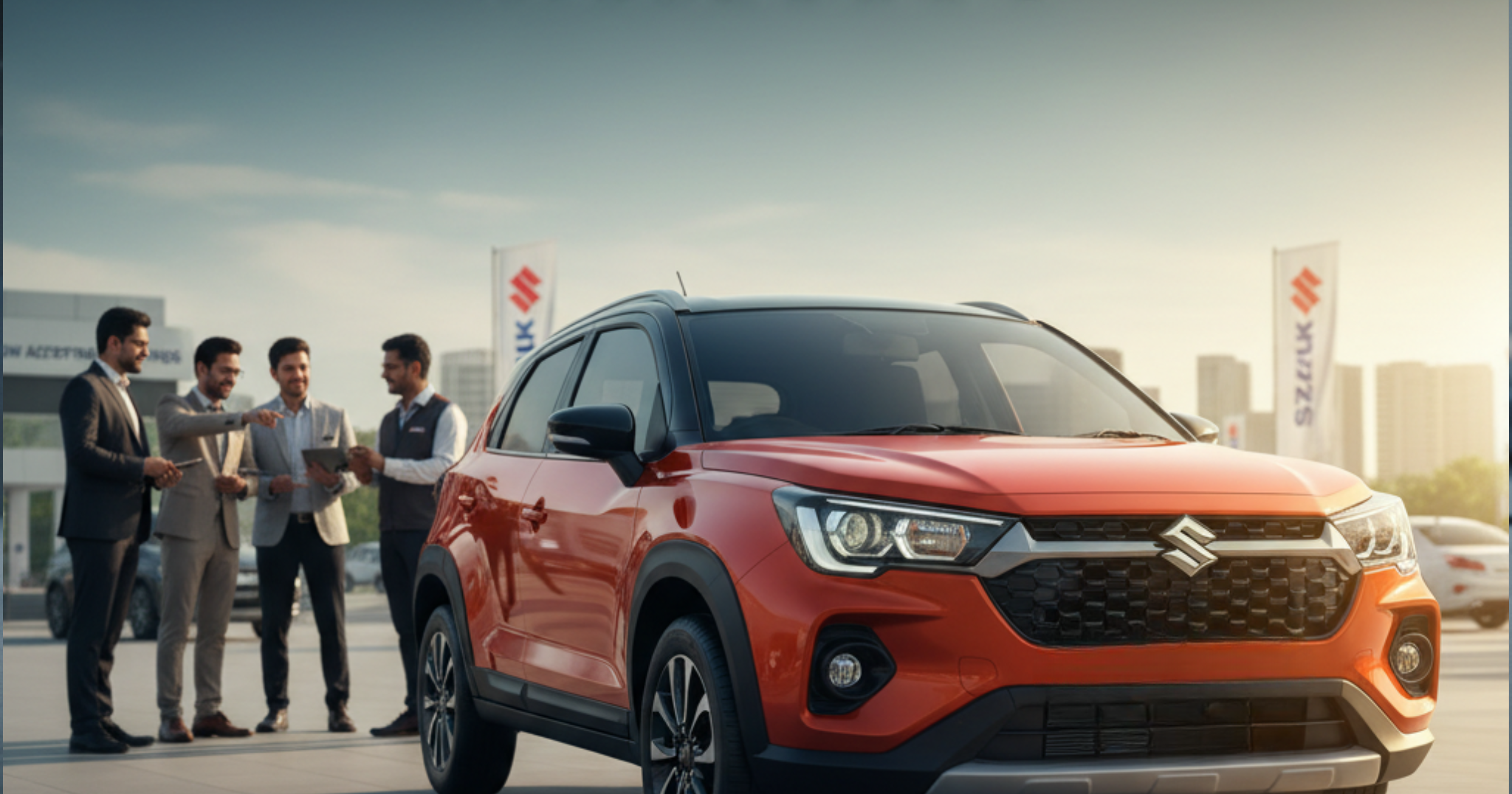 A blog banner image showcasing the Suzuki Fronx car.