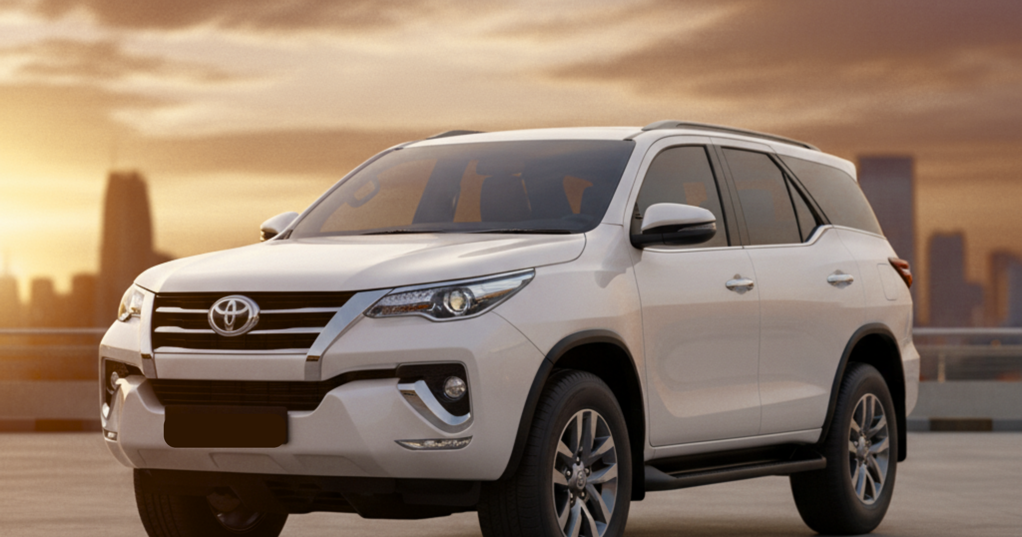 A blog banner featuring the Fortuner.