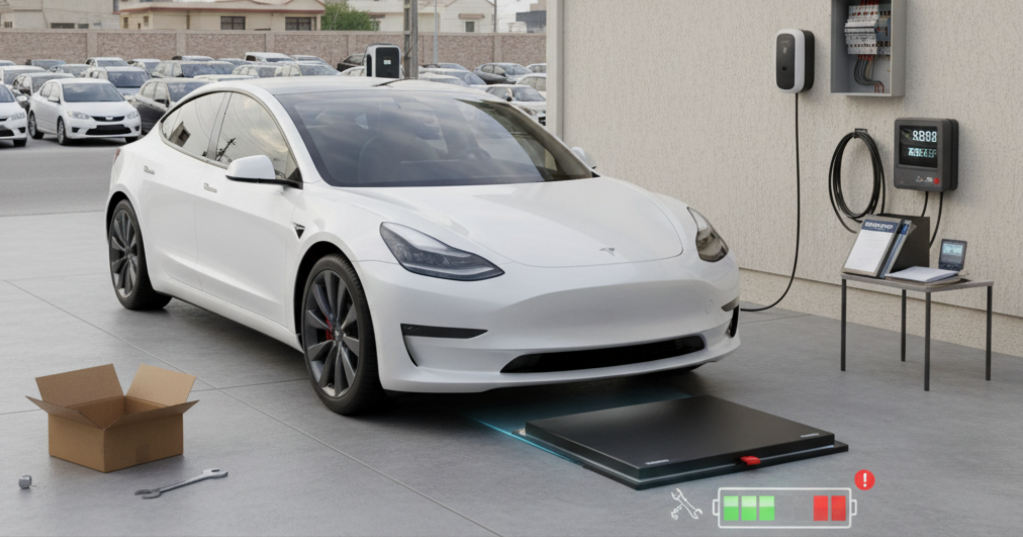 A blog banner image showcasing an EV getting charged.