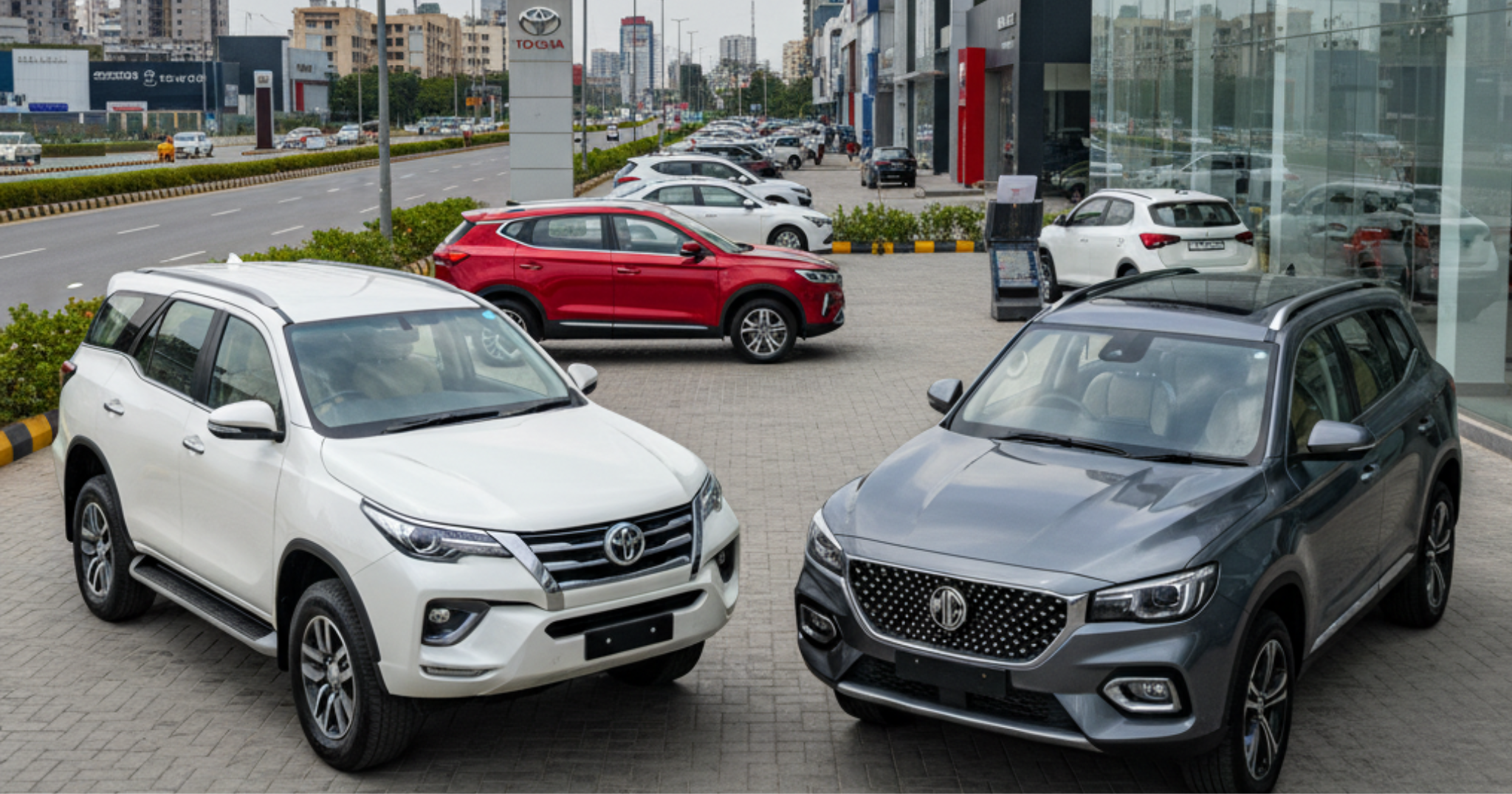A blog banner image showcasing SUVs.