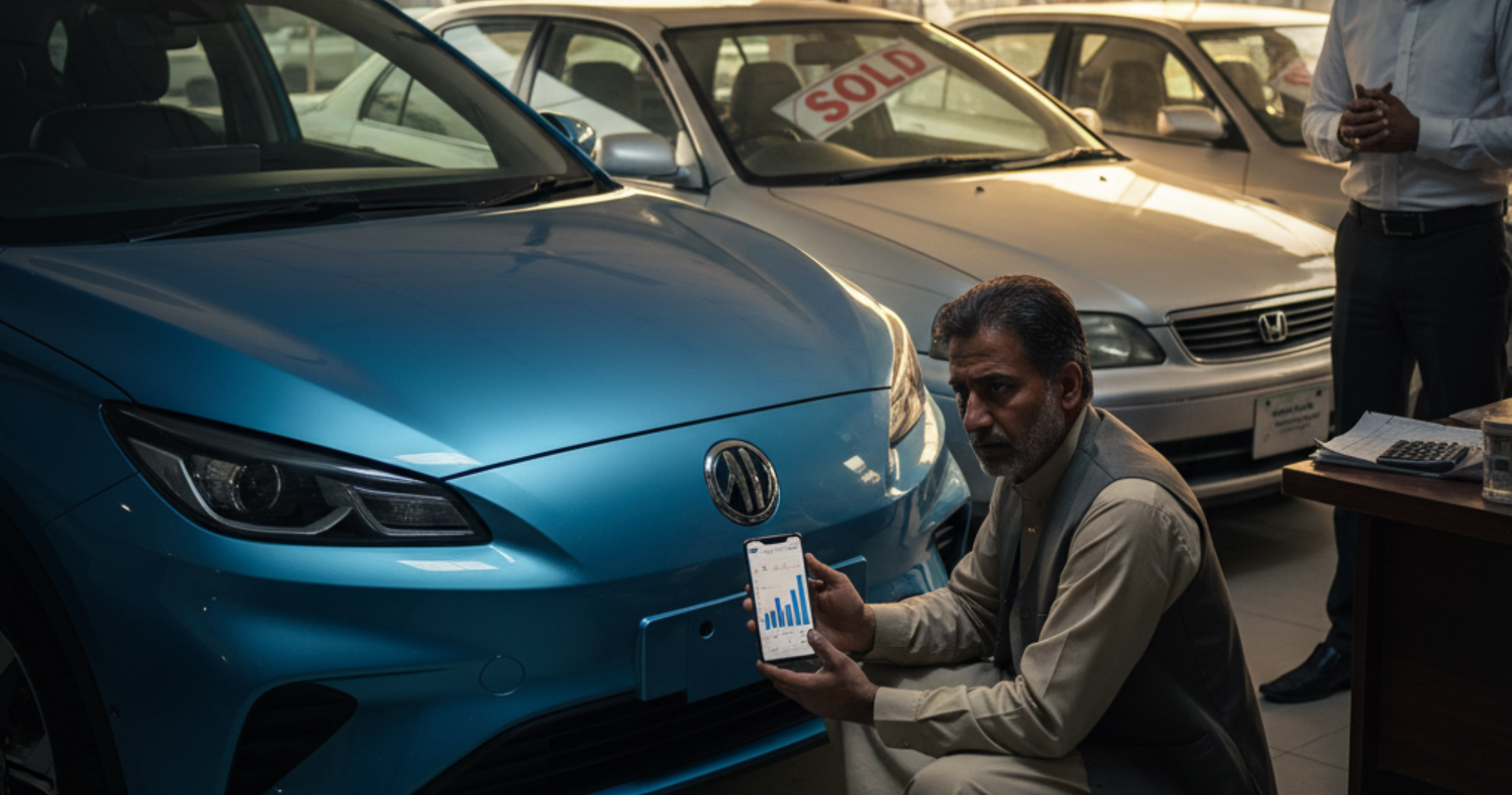 A blog banner image showing EV car