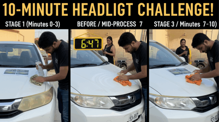 The 10-Minute Headlight Restoration: How to Fix Yellowing for Under Rs. 2,000