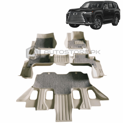 Lexus LX600 TPE Floor Mats Beige 2022-2023