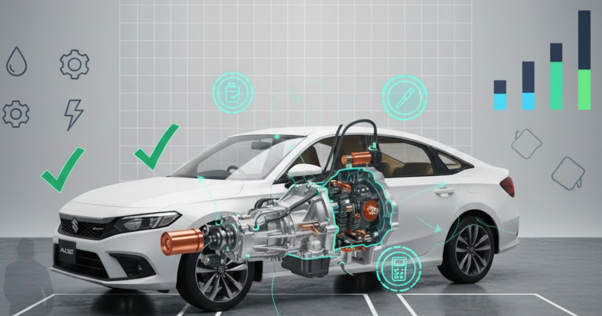 A blog banner image showing a white vehicle